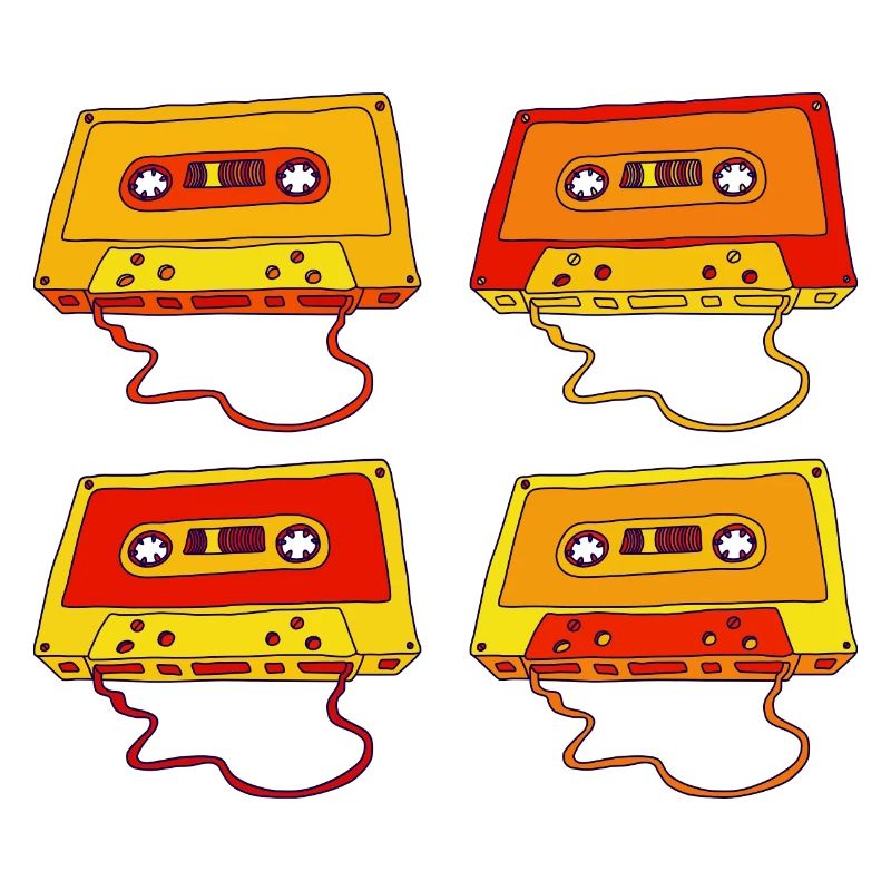 Cassette Compact Cassette Magnétique Bande rétro