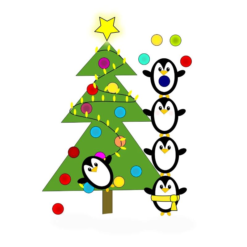 Christmas penguins