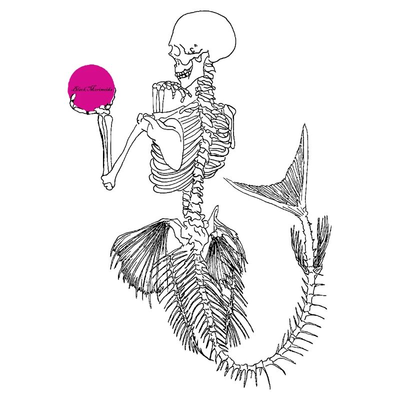 Noir Sirènes skelleton Boule rose