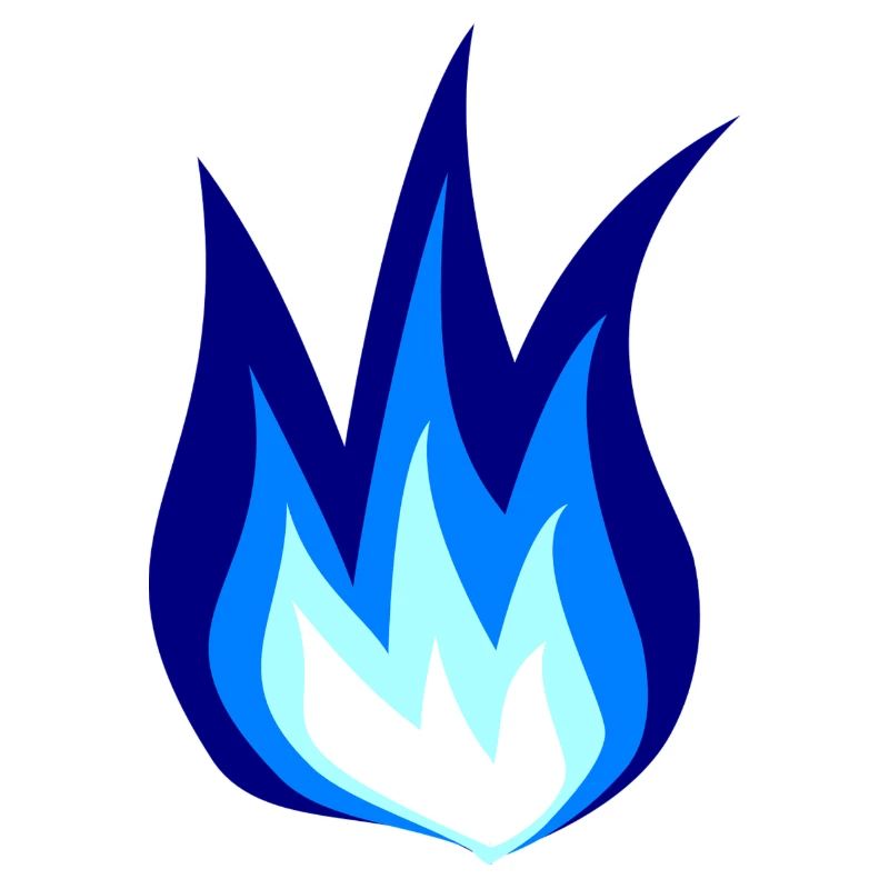 Blaue Feuerflammen