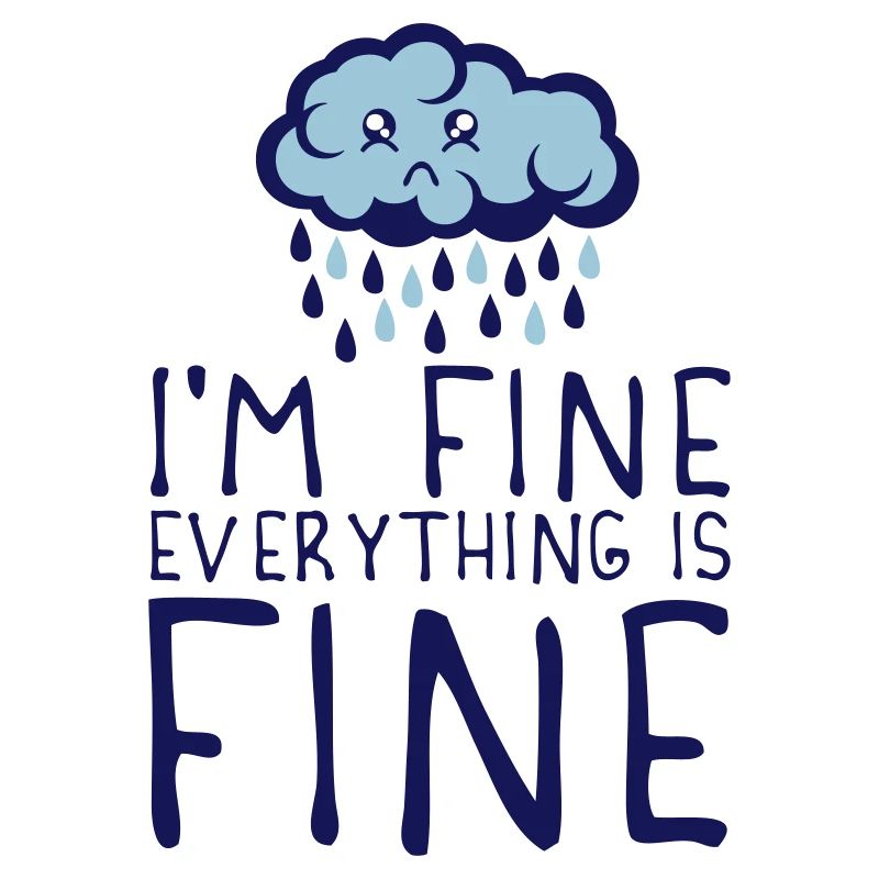 citation nuage i am fine everything triste deprime
