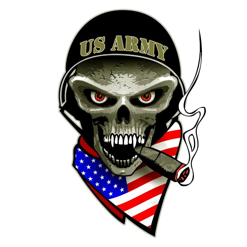 us army skull