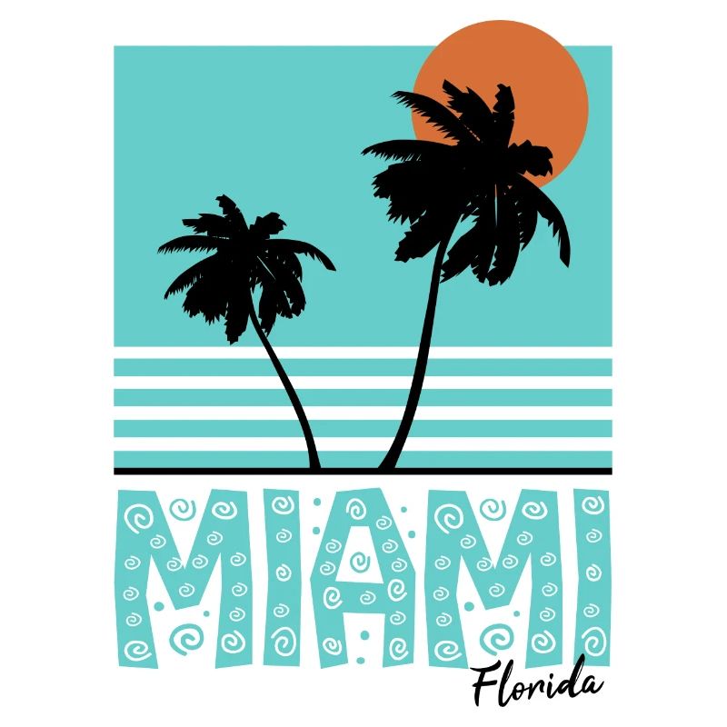 Miami Florida Palmen Sonne Geschenkidee