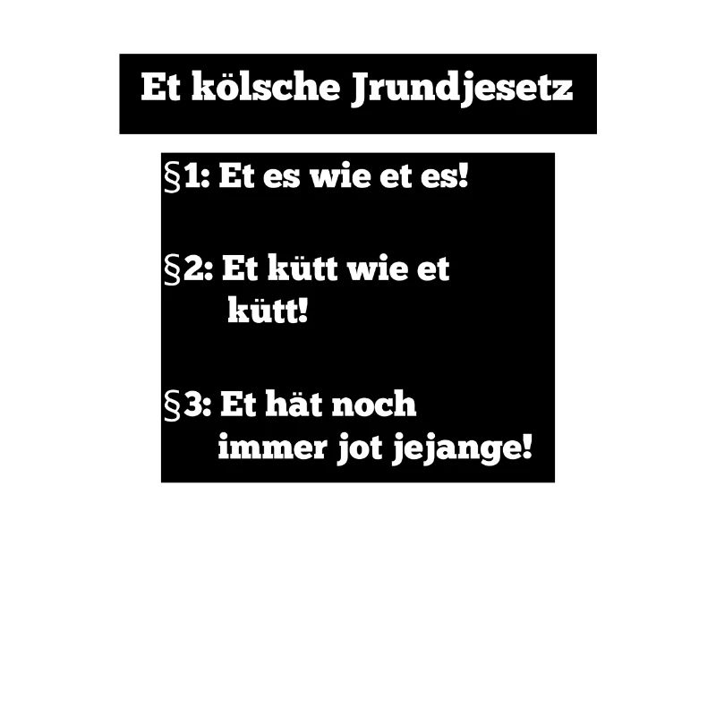 Kölsche Jrundjesetz Köln Grundgesetz Geschenk Idee