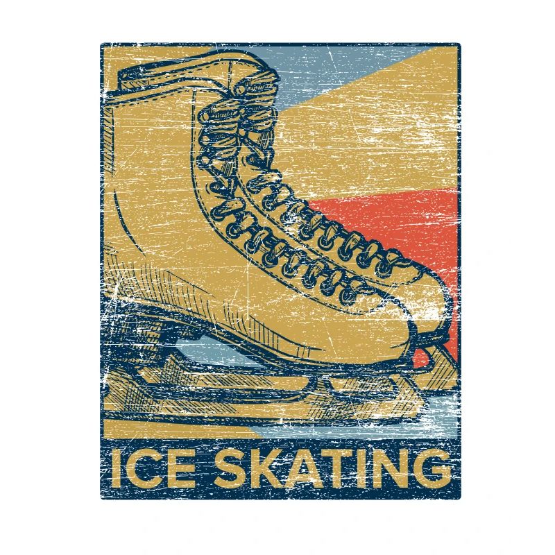 Retro ice skating skates