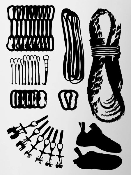 Set of Alpine Climbing Gear