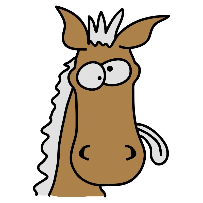 Funny Crazy Comic Horse