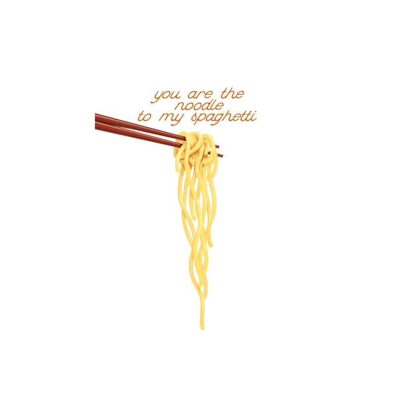 Spaghetti avec des baguettes