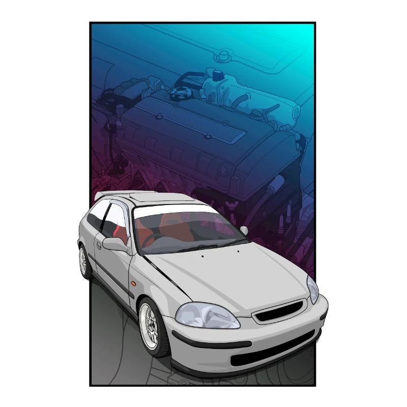 Civic EK / EJ with a B16 backdrop