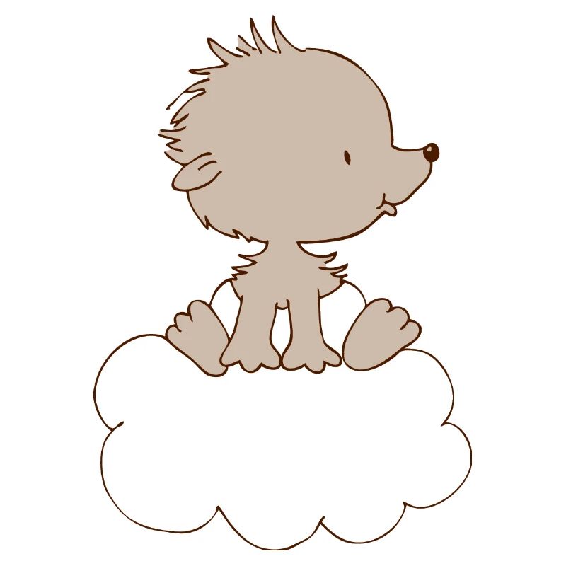 Baby Hedgehog on cloud