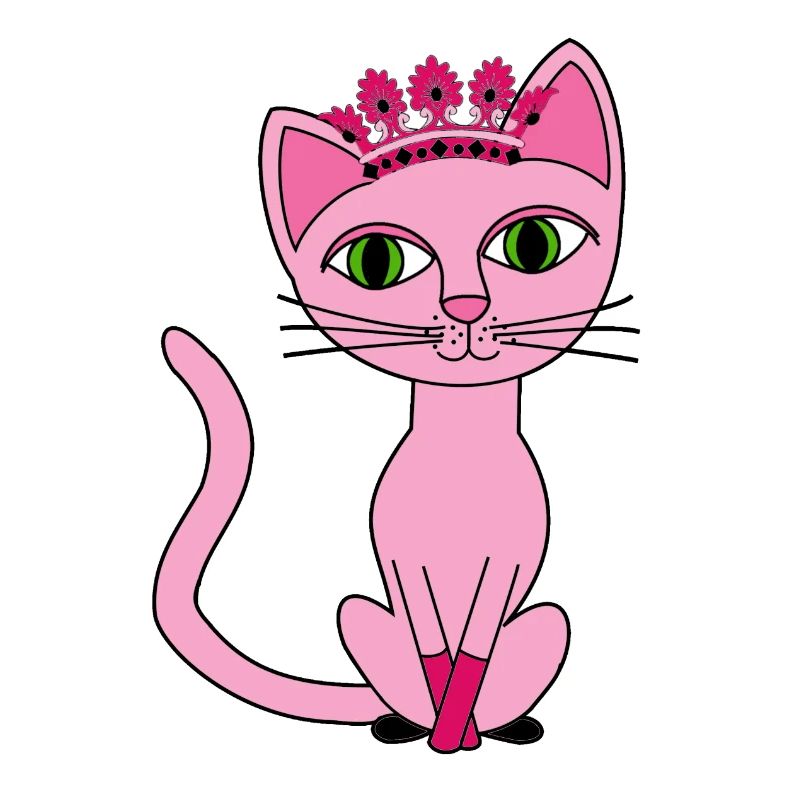 Princesse, chat, rose