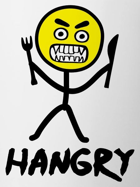 Hangry emoji stickfigure