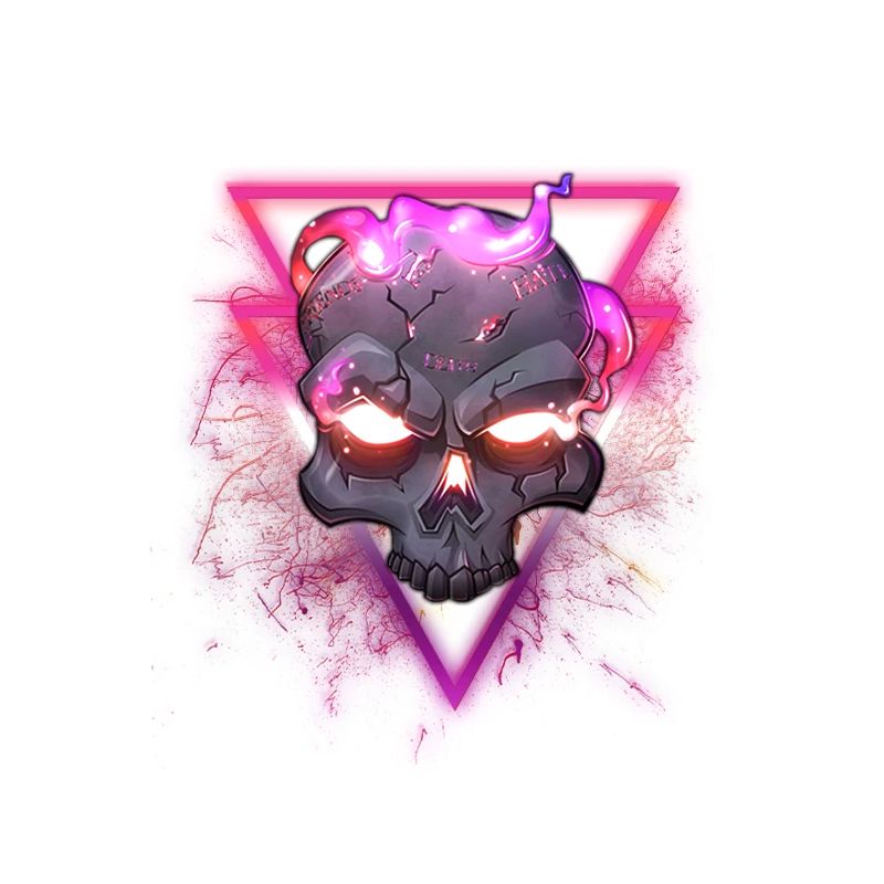 Skull in triangle