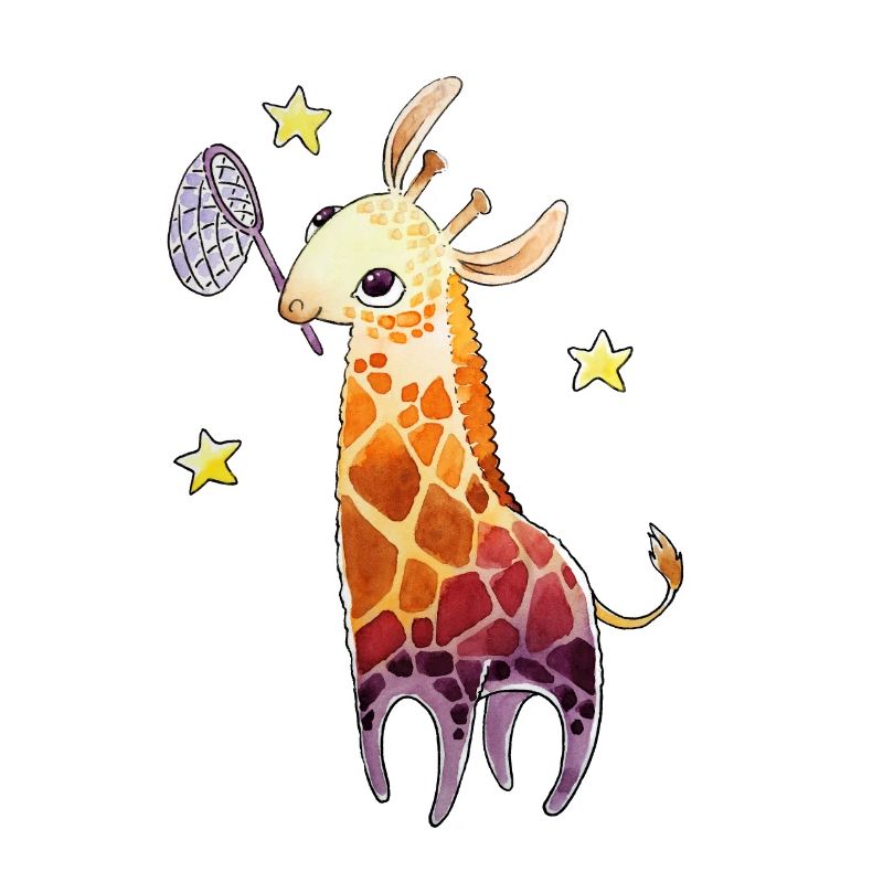 Giraffe und Sterne