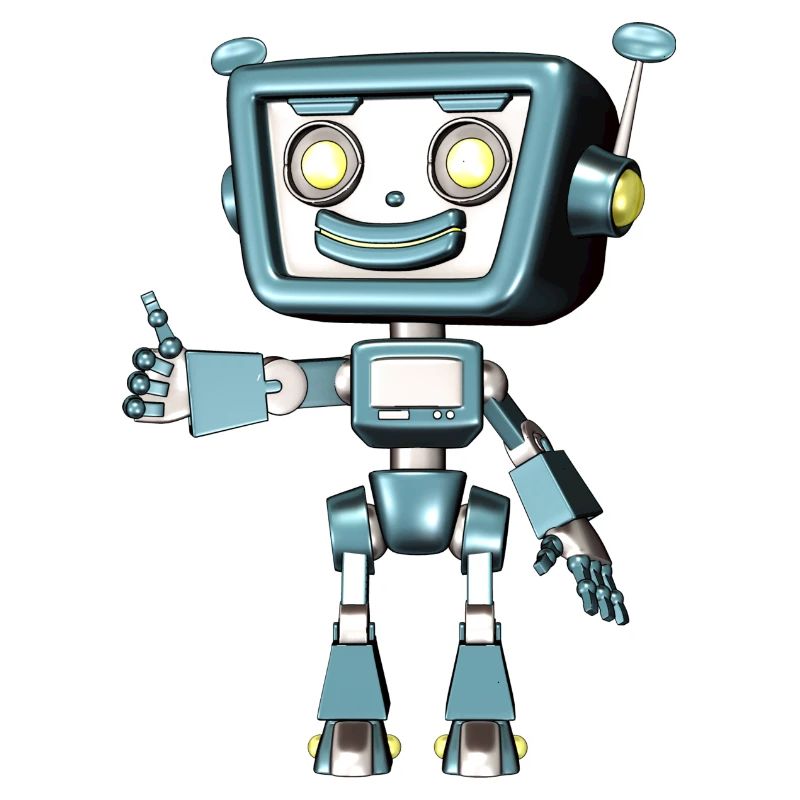 blauer Roboter