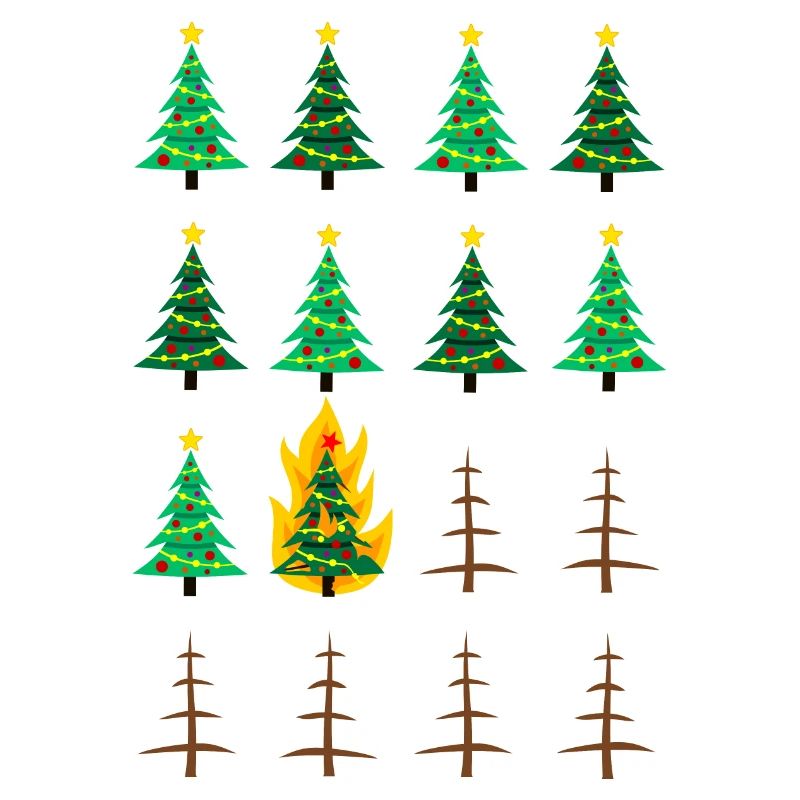 burning chrismas tree, Christmas, Christmas tree