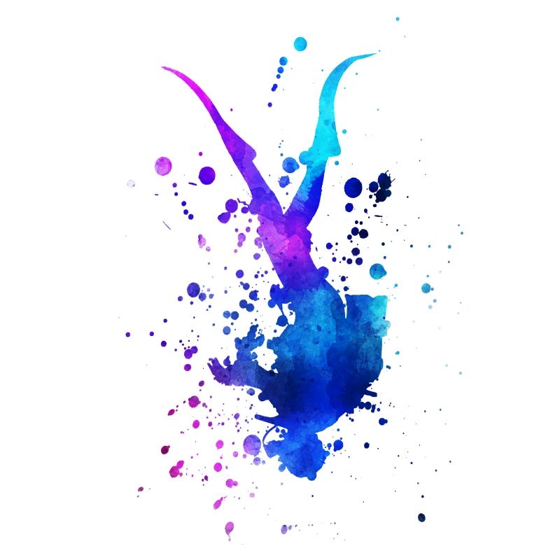 Aquarelle aquarelle de plongée
