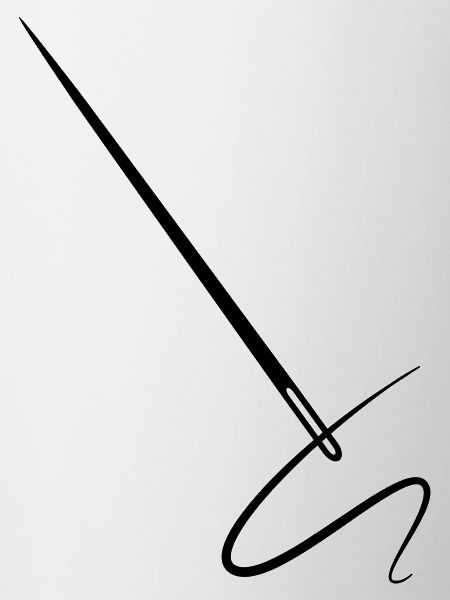 Needle with thread