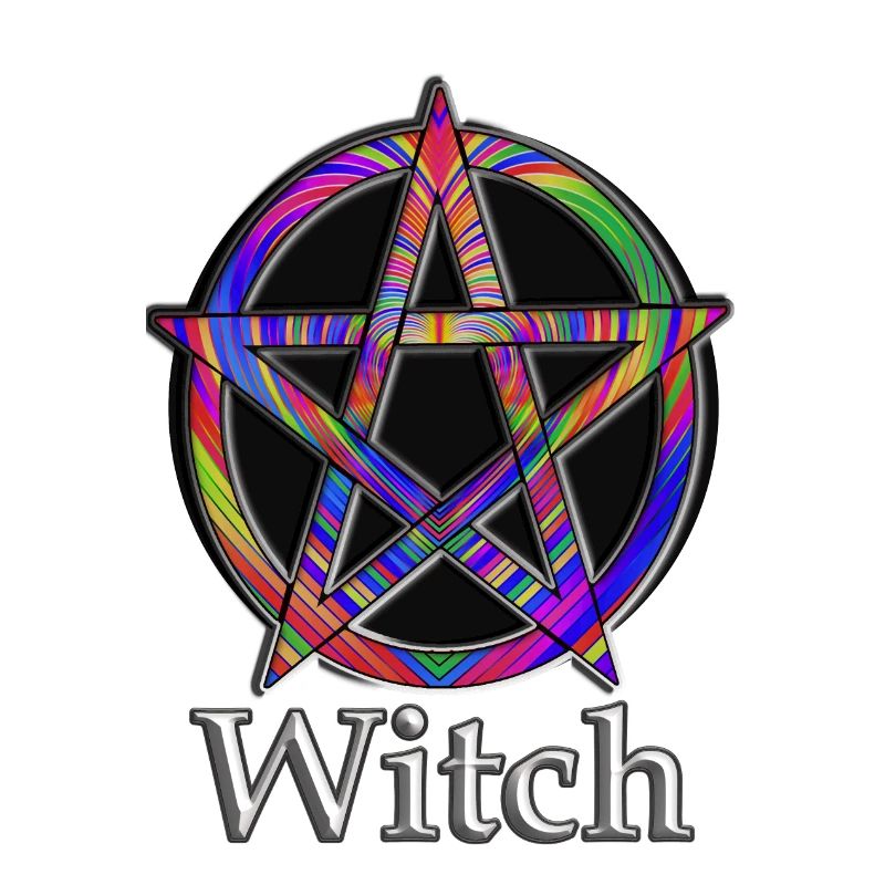 Pentagramm mit Witch Schriftzug