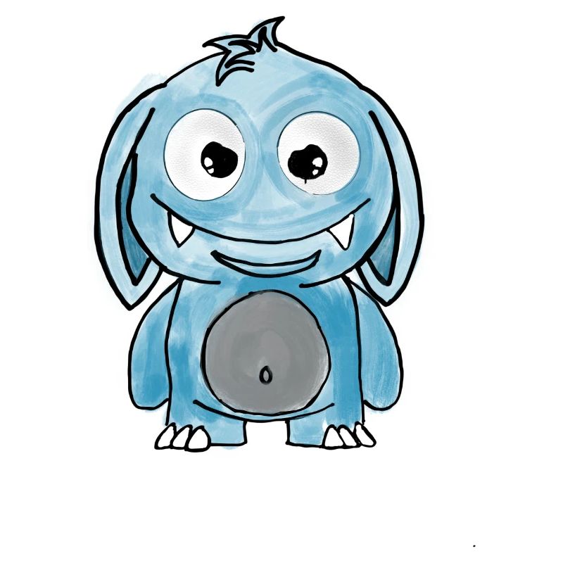 Petit monstre bleu