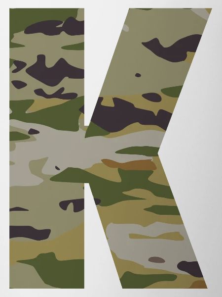 Camouflage letter K
