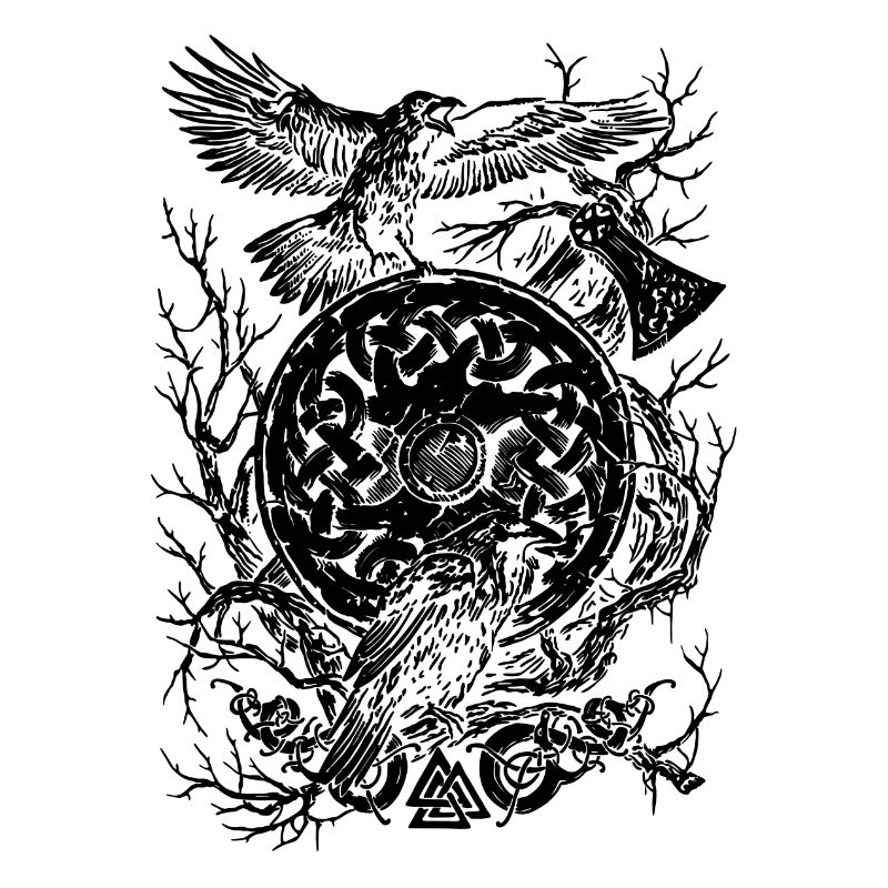 Vikings, Corbeaux d’Odin, Hugin et Munin, Dark