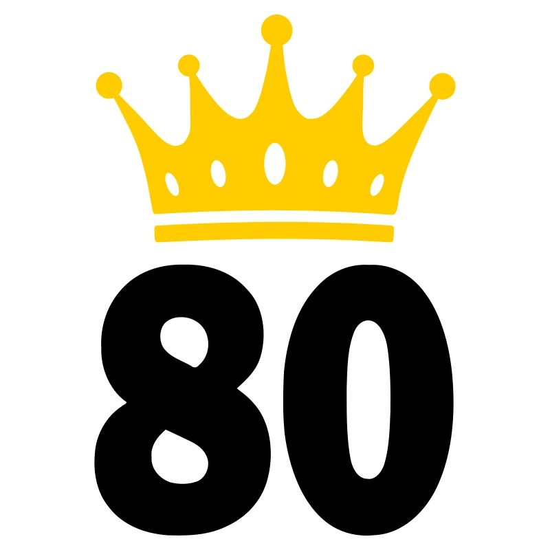 80 Krone 80. Geburtstag 80 Jahre