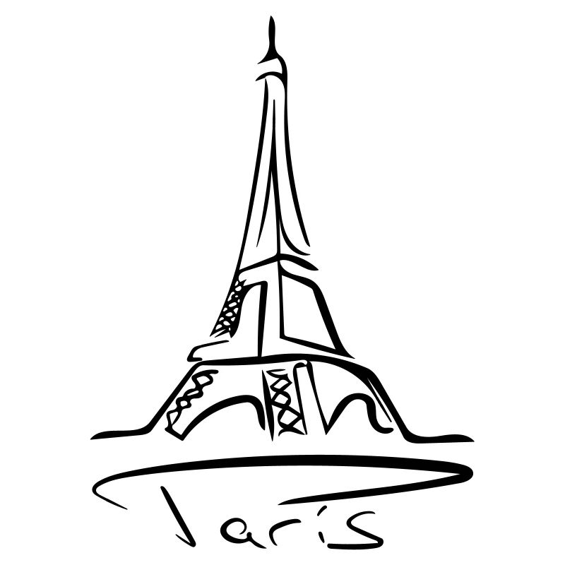 Paris Line Art - Minimalist