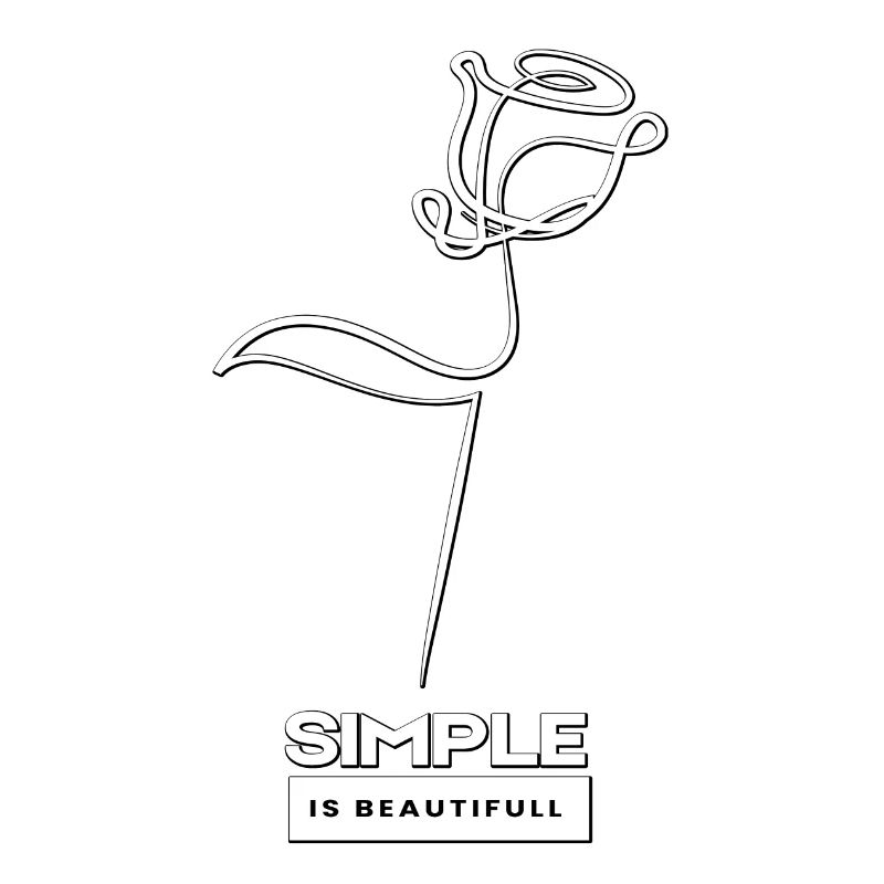 Simple Is Beautiful with a white rose