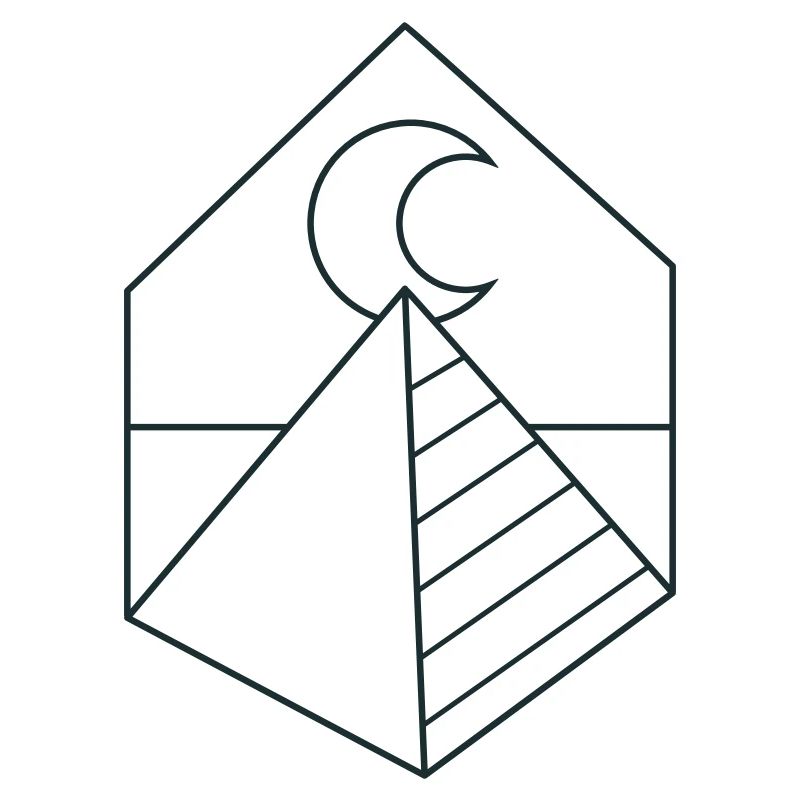 BOHO pyramid on the moon