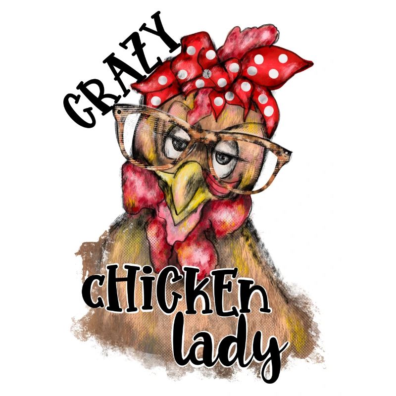Crazy chicken lady Drôle de conception de ferme