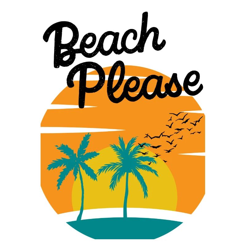 Beach Please - Chemise Palm Sunset