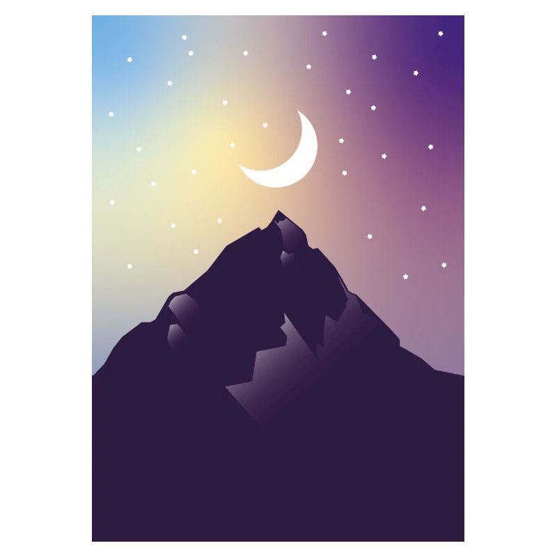 Lune avec des étoiles