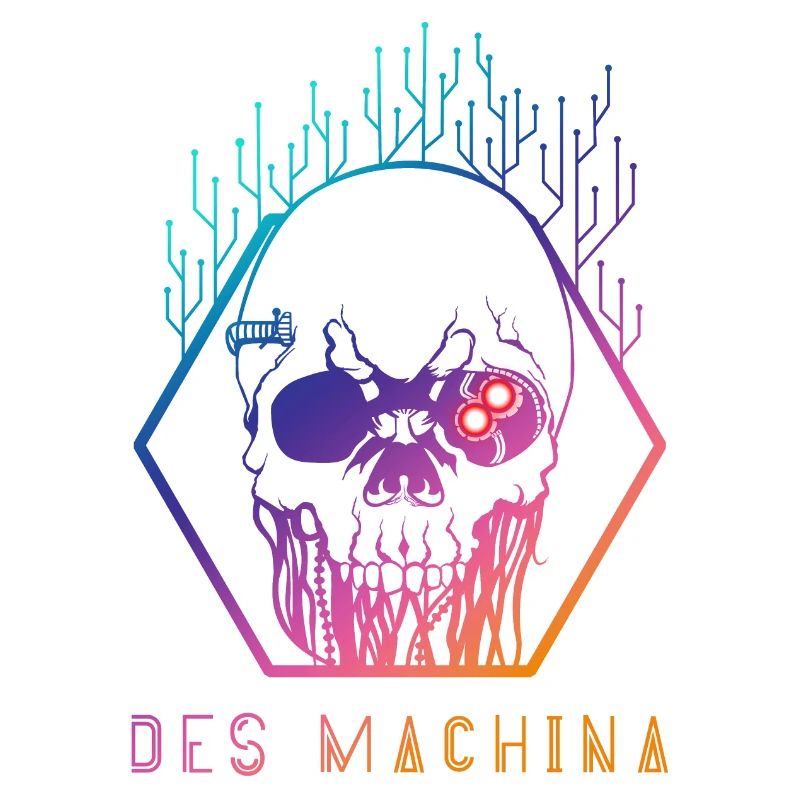 Impression de crâne Cyberpun