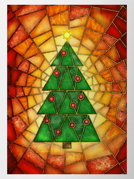 Christmas tree in Tiffany style