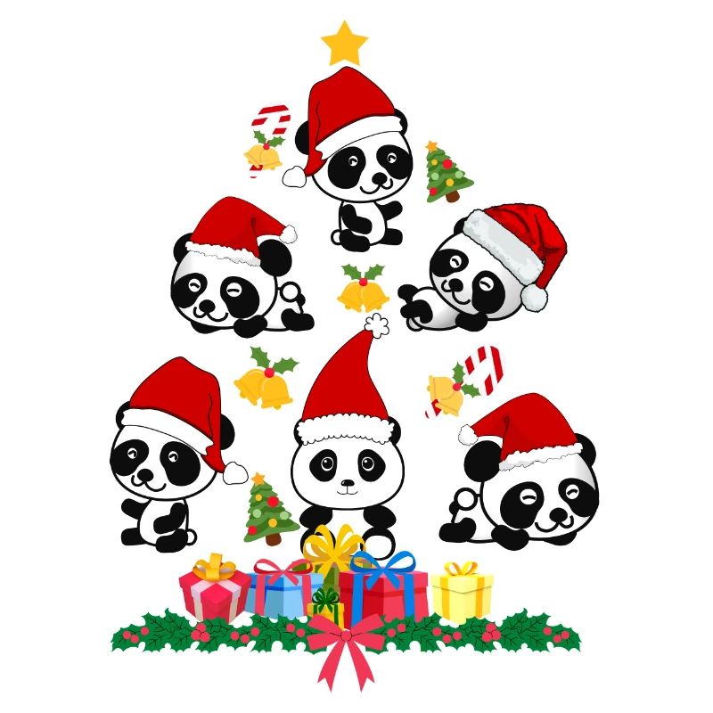 Panda-Weihnachten. Weihnachtsgeschenk