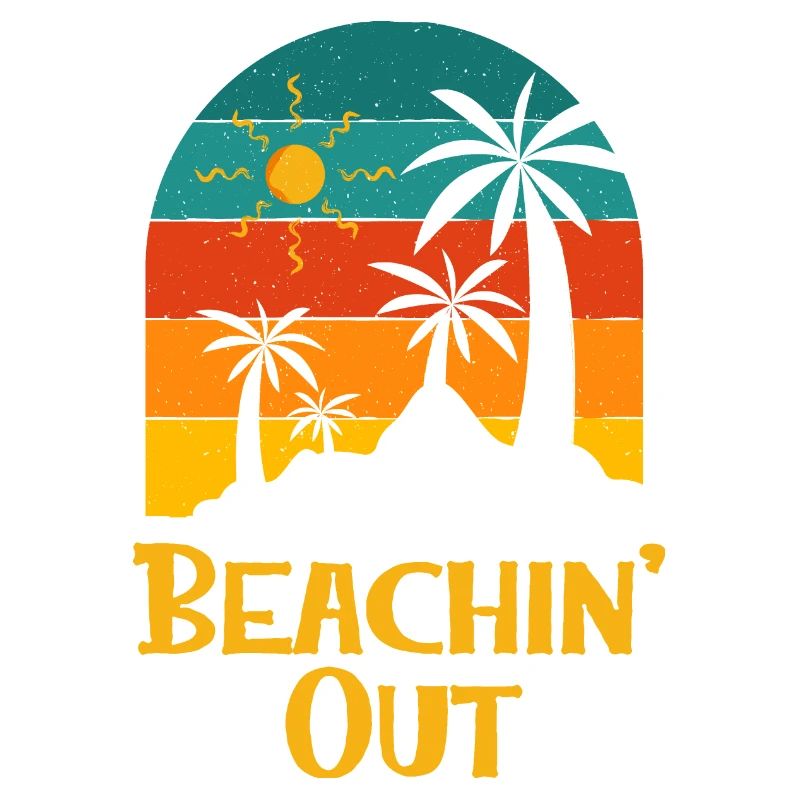 Beachin' Out Beach Couples Ocean Lovers Drôle