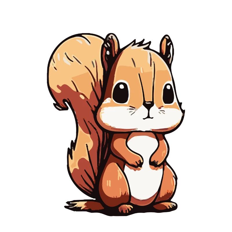 Eichhoernchen Squrirrel Comic Cute Kawaii 2