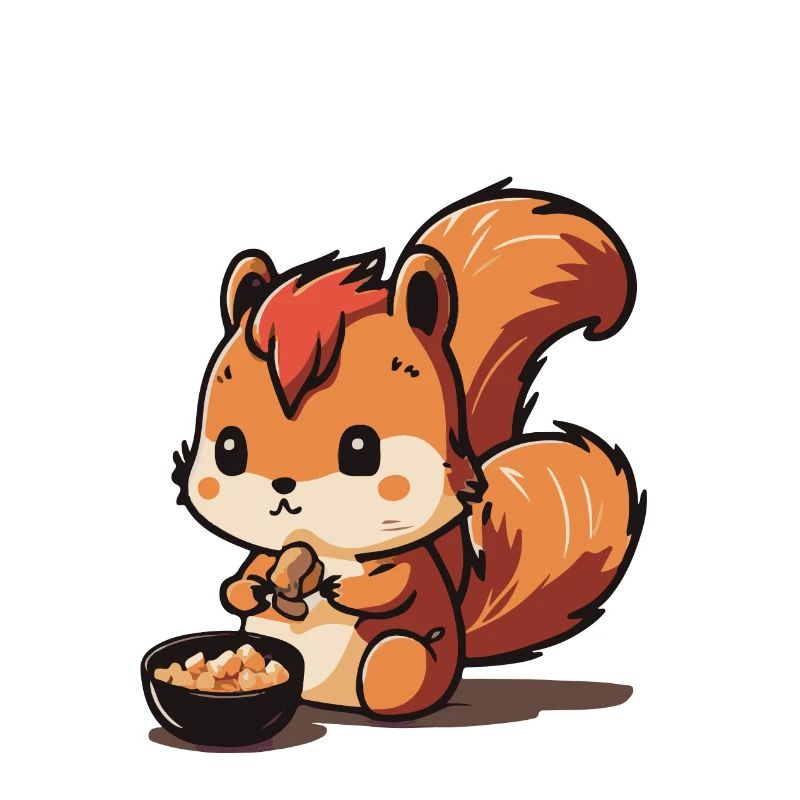 Eichhoernchen Squrirrel Comic Cute Kawaii 8