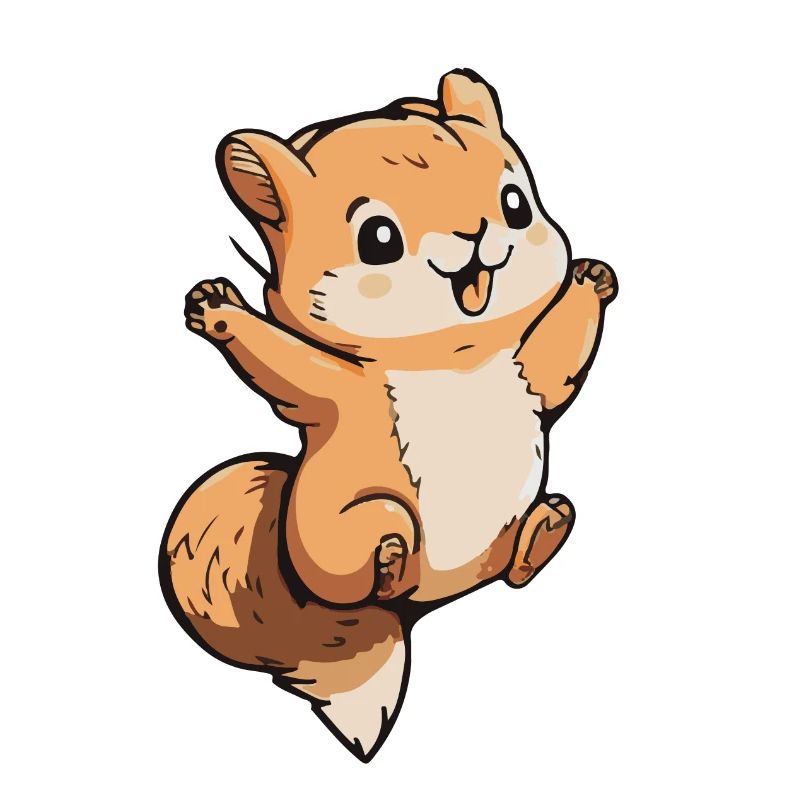 Eichhoernchen Squrirrel Comic Cute Kawaii 13