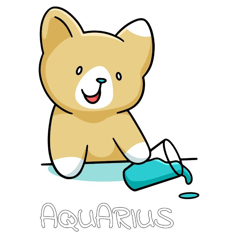 Sternzeichen Wassermann Katze Aquarius Geschenk