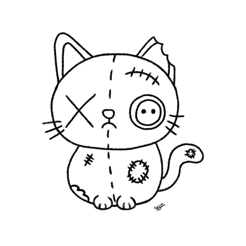 Voodoo Cat Schwarz