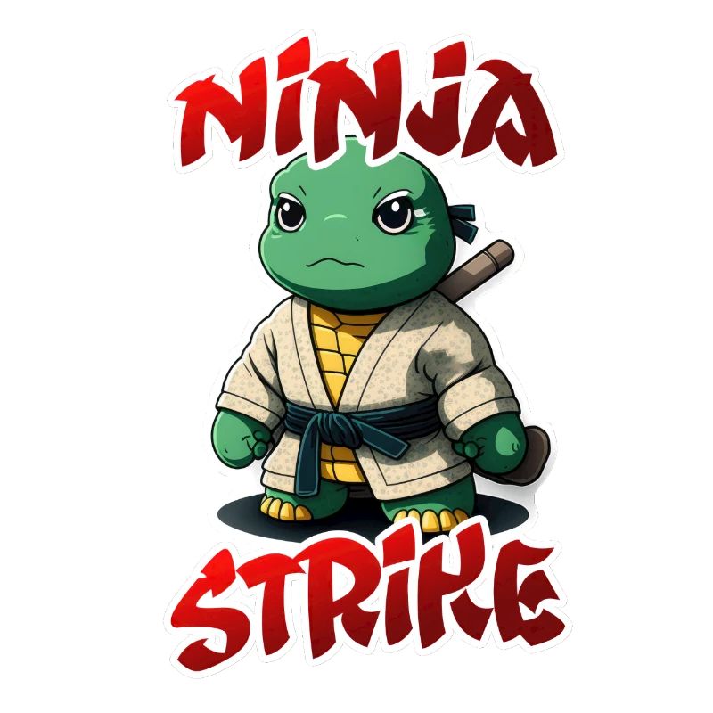 Ninja strike turtle fighter dans le style gi manga
