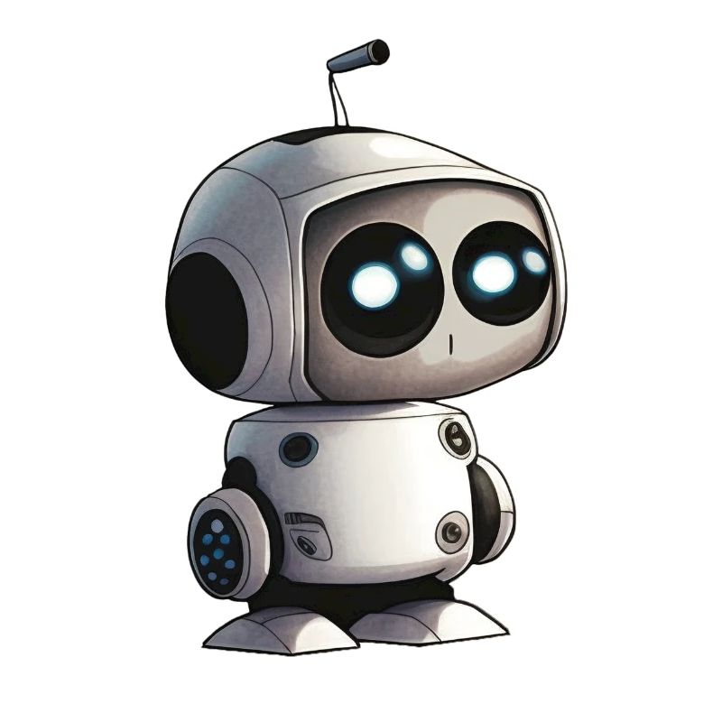 Cute robot cartoon pixar style