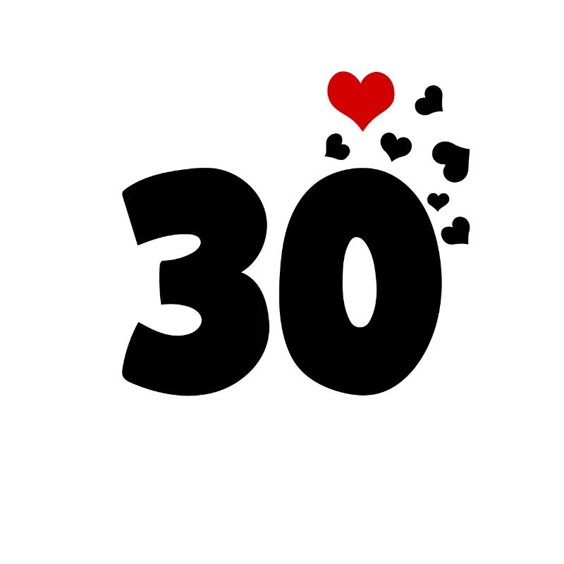 30 Herzen 30. Geburtstag