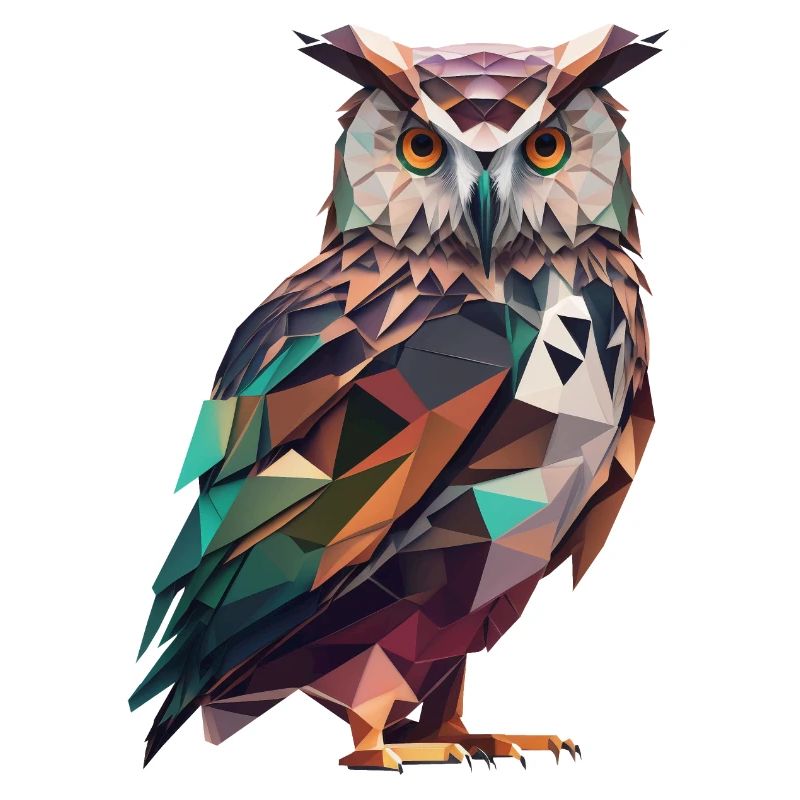 Magnificent Polygon Owl – Bird Art