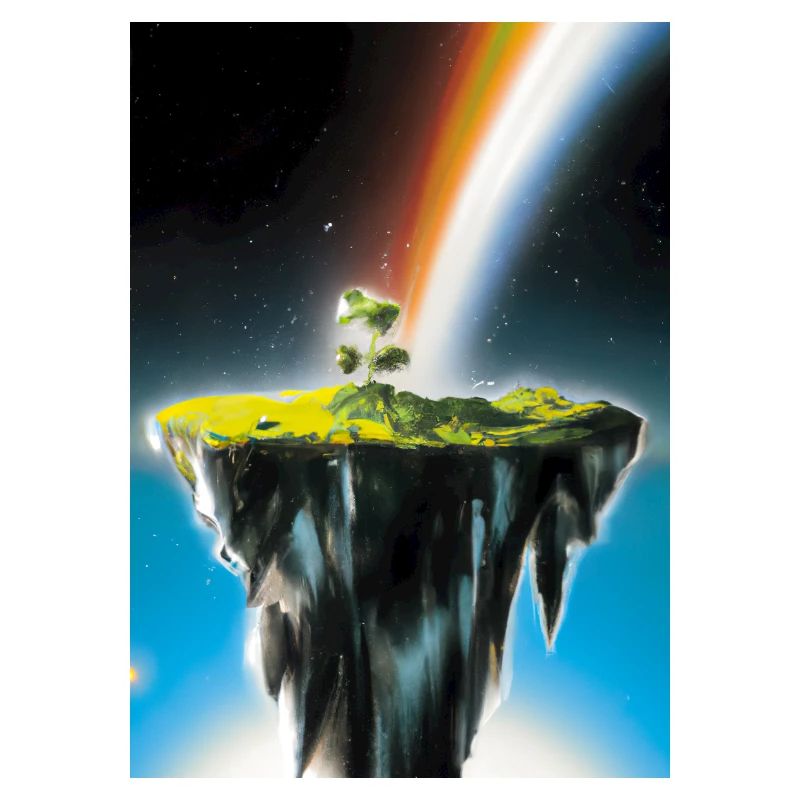 Flying Island Outer Space