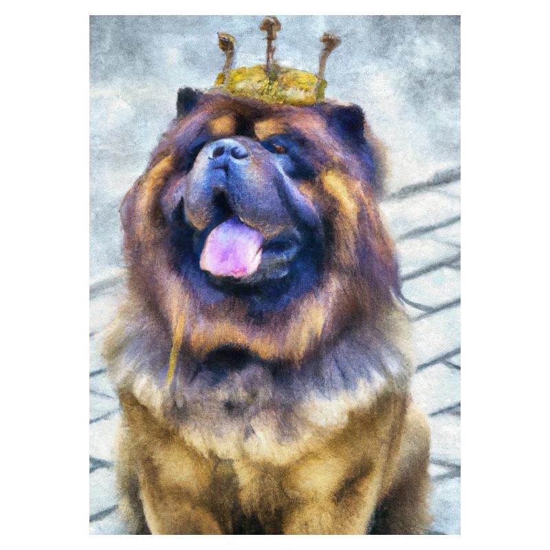 Chow Chow mit Krone