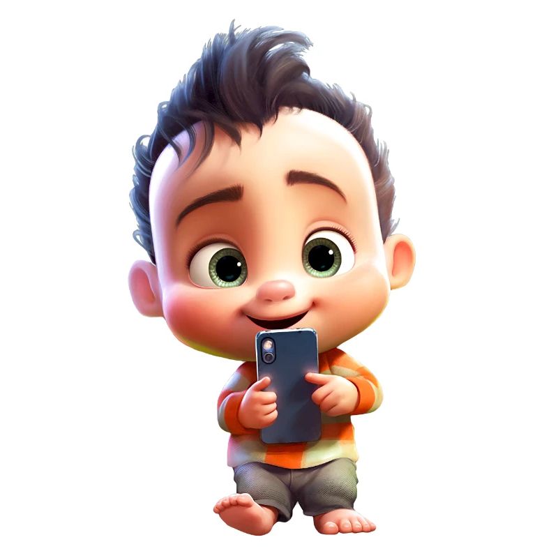 Garçon de smartphone
