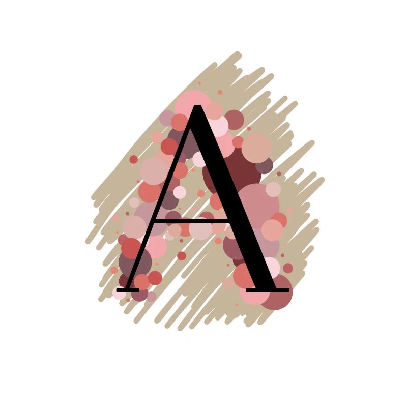Buchstabe A - rosa/rot